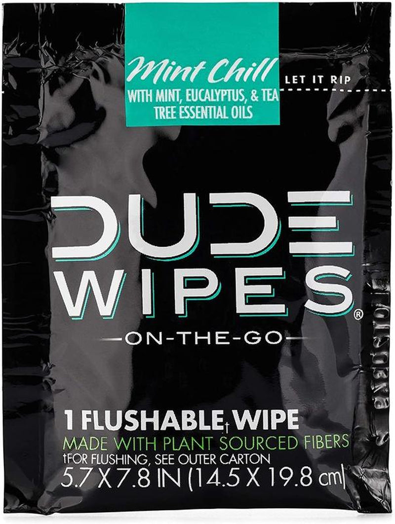 DUDE Wipes - On-The-Go Flushable Wipes - 2 Pack, 60 Wipes
