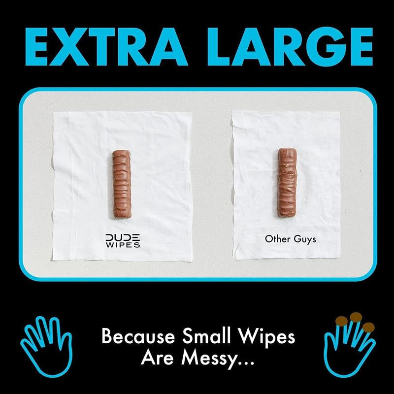 DUDE Wipes - Flushable Wipes - Unscented 8 Pack 