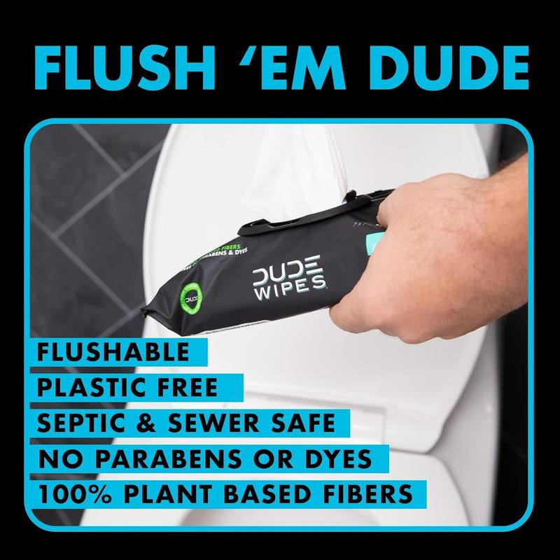 DUDE Wipes - Flushable Wipes - 6 Pack